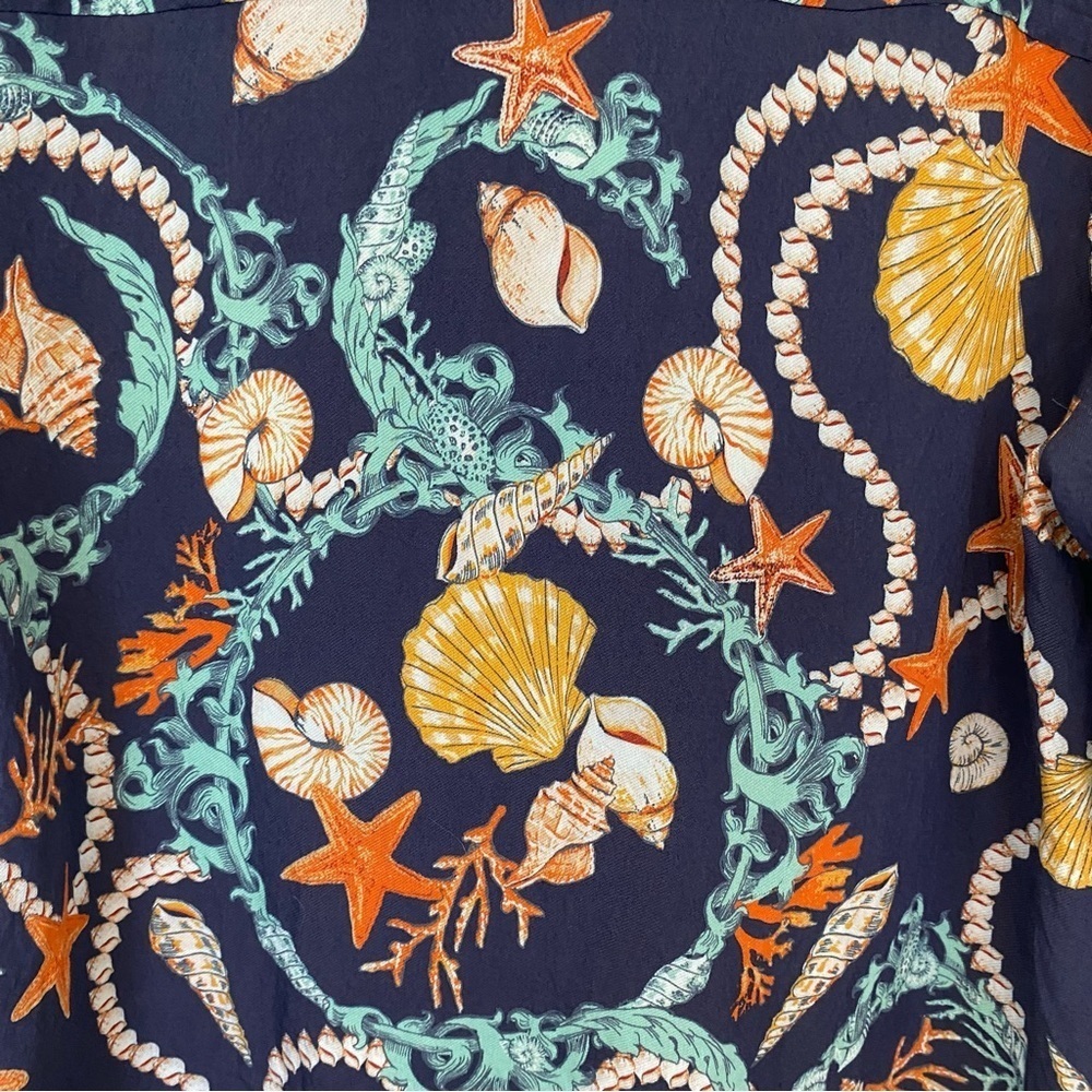 NEW Anthropologie MAEVE Blie Sea Shell Button Up Blouse - Picture 11 of 13